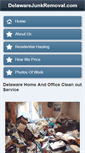 Mobile Screenshot of delawarejunkremoval.com